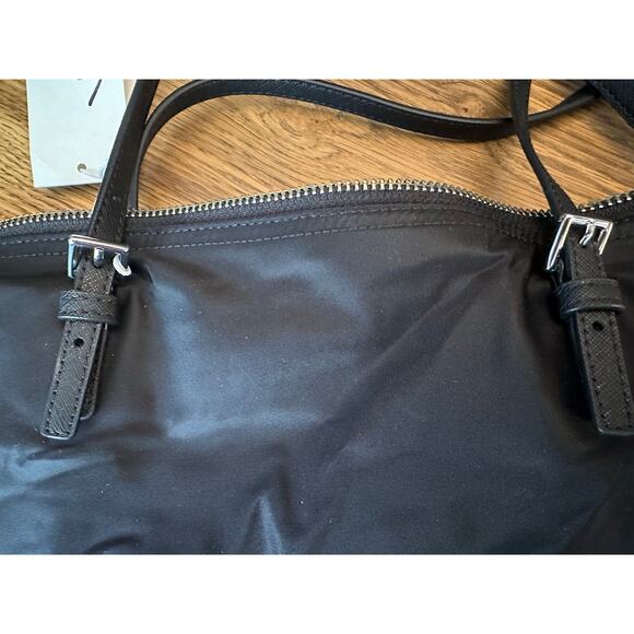 NWT Tory Burch $(328) Nylon Virginia Tote Bag Black - Picture 6 of 11